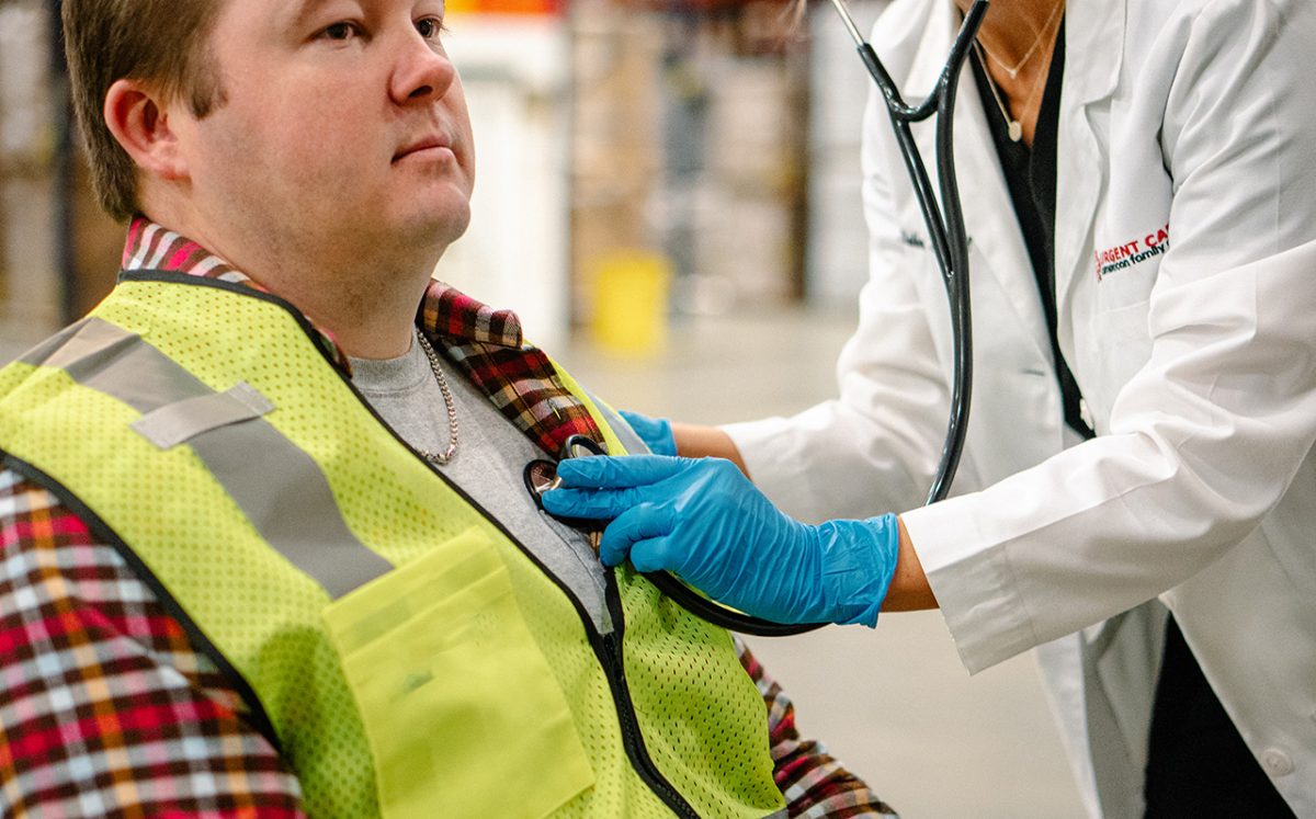 Employee receiving DOT Physical